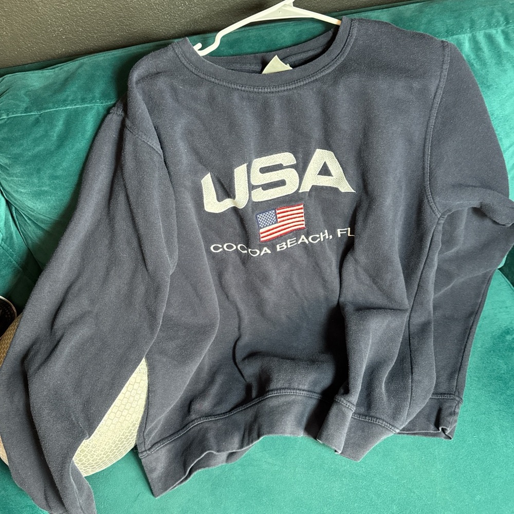 USA Cocoa Beach Navy Sweater - Picture 2 of 3